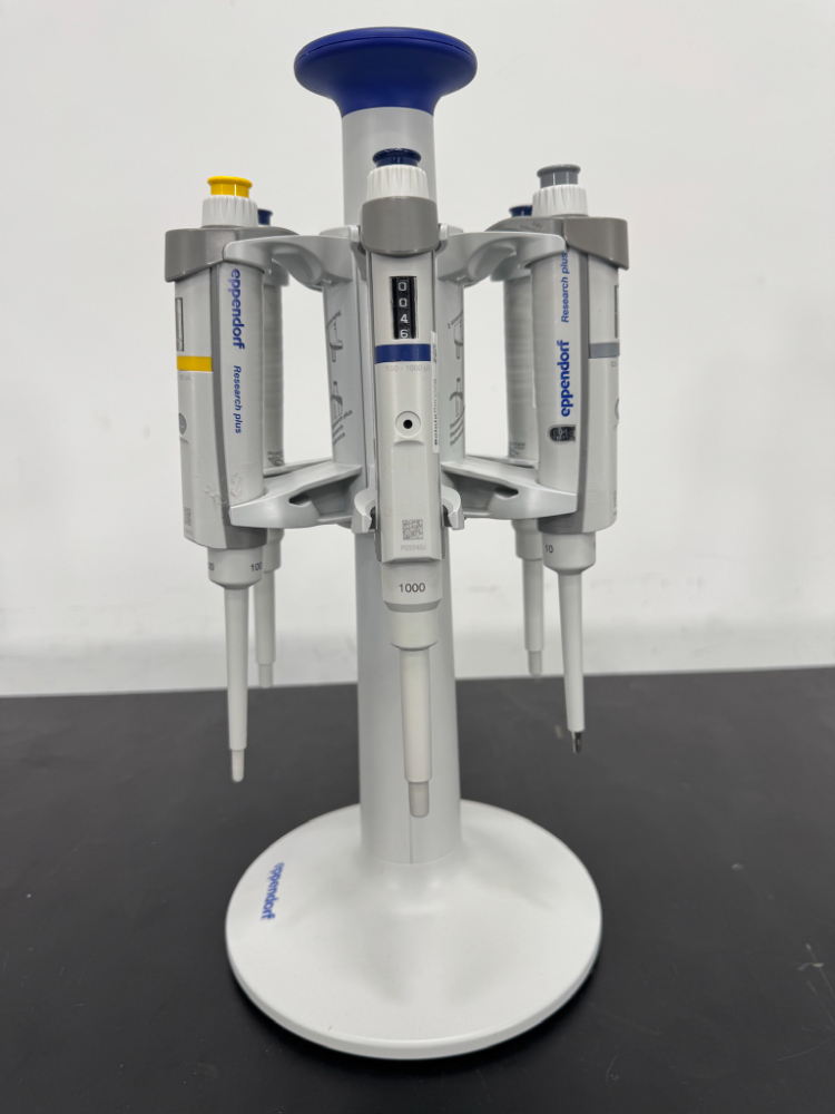 Image of Eppendorf Research Plus Single Channel Pipettes and Stand